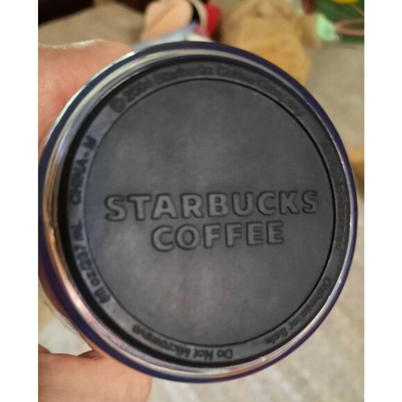 Starbucks Coffee Travel Tumbler 12oz Double-Walled Insulated Black Lid 2004 - Picture 6 of 7